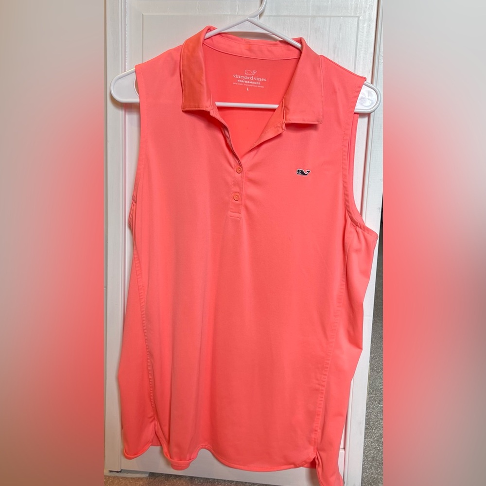 Vineyard Vines Pink Polo Tank Top Sleeveless